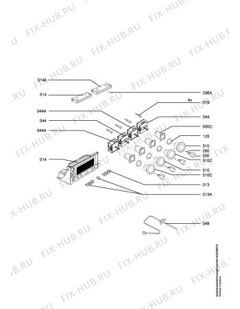 Взрыв-схема плиты (духовки) Juno Electrolux JEH66601A - Схема узла Functional parts 267